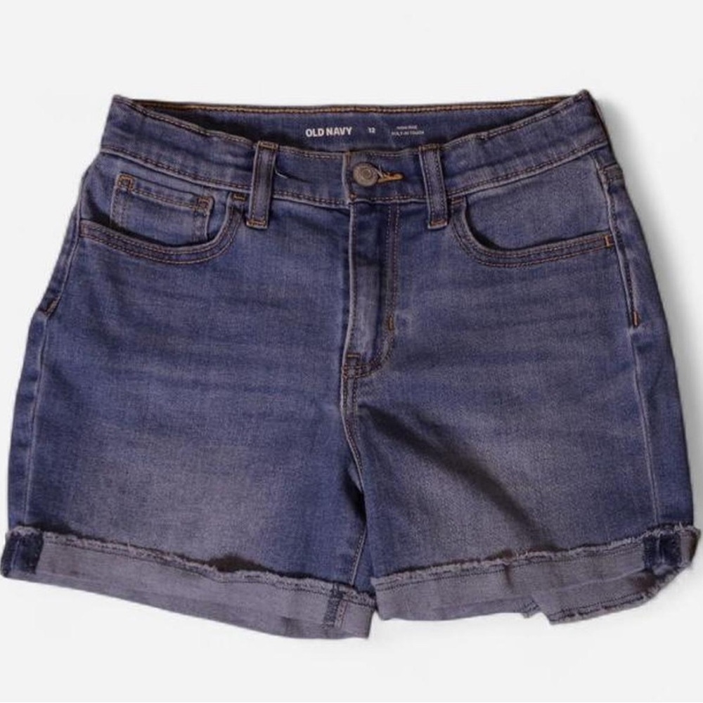 Old Navy Girl Dark Blue Denim Shorts- Tween Size 12